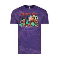 Cloud Purple i'm just here for the snacks soccer Vintage Tee - Zillion Design Studio