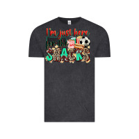 Vintage Black i'm just here for the snacks soccer Vintage Tee - Zillion Design Studio