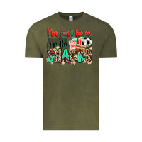 Vintage Olive i'm just here for the snacks soccer Vintage Tee - Zillion Design Studio