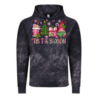 Cloud Black pink christmas 'tis the season gnome Vintage Hoodie - Zillion Design Studio