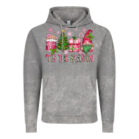 Cloud Rock pink christmas 'tis the season gnome Vintage Hoodie - Zillion Design Studio