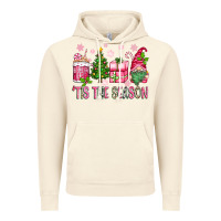 Vintage Artic pink christmas 'tis the season gnome Vintage Hoodie - Zillion Design Studio