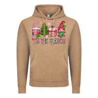 Vintage Coffee pink christmas 'tis the season gnome Vintage Hoodie - Zillion Design Studio