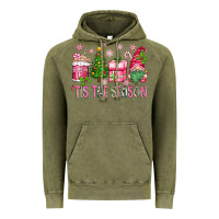 Pink Christmas 'tis The Season Gnome Vintage Hoodie | Teevron