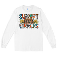 White support local farmers Long Sleeve Tee - RacoonDesign