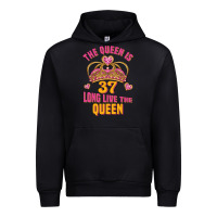 Black the queen is 37 long live the queen kopya Urban Hoodie - Jasminsmagicworld