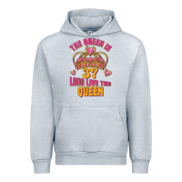 Heather Grey the queen is 37 long live the queen kopya Urban Hoodie - Jasminsmagicworld