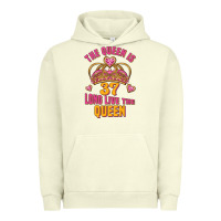 Pigment Pistachio the queen is 37 long live the queen kopya Urban Hoodie - Jasminsmagicworld