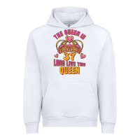 White the queen is 37 long live the queen kopya Urban Hoodie - Jasminsmagicworld