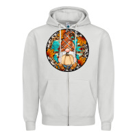 Fall Gnomes Round Earrings Zipper Hoodie | Teevron