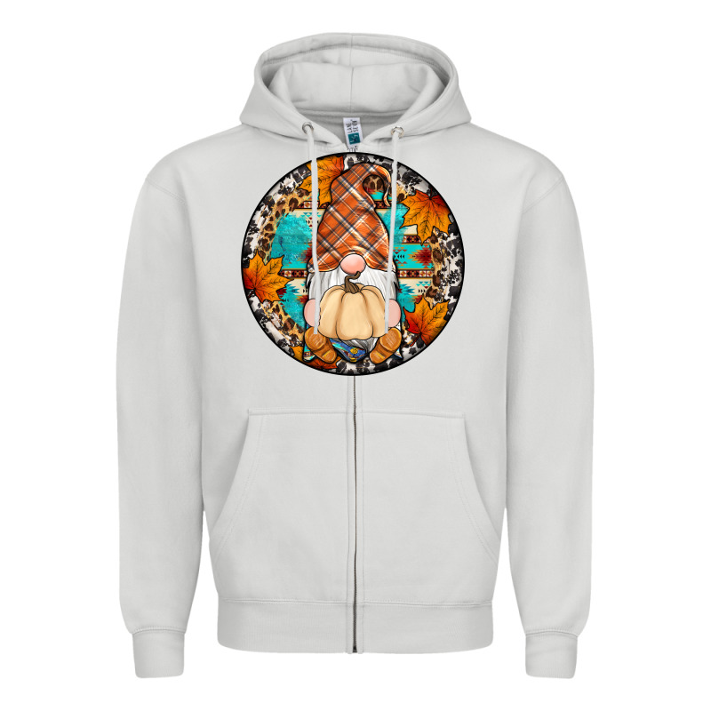 Fall Gnomes Round Earrings Zipper Hoodie by Artiststas | Teevron
