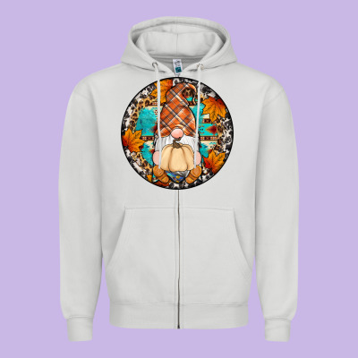 Fall Gnomes Round Earrings Zipper Hoodie Designed By Artiststas