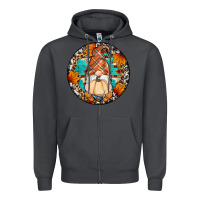 Smoke fall gnomes round earrings Zipper Hoodie - Artiststas