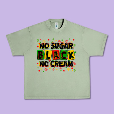 No Sugar No Cream Black Urban Heavy Tee Designed By Zillion Design Studio