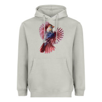 Moon Dust Flying Northern Cardinal Bird Heavyweight Hoodie - LillyAllenDesigns