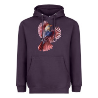 Flying Northern Cardinal Bird Heavyweight Hoodie | Teevron