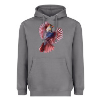Storm Flying Northern Cardinal Bird Heavyweight Hoodie - LillyAllenDesigns