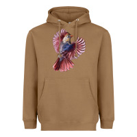 Toasted Coconut Flying Northern Cardinal Bird Heavyweight Hoodie - LillyAllenDesigns
