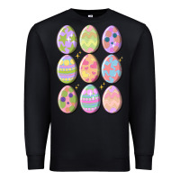 Black vintage easter eggs Premium Sweatshirt - MaliasSmallBusiness
