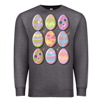 Charcoal Heather vintage easter eggs Premium Sweatshirt - MaliasSmallBusiness