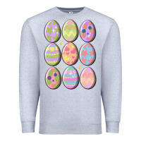 Heather Grey vintage easter eggs Premium Sweatshirt - MaliasSmallBusiness