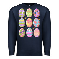 Navy vintage easter eggs Premium Sweatshirt - MaliasSmallBusiness