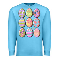 Ocean Blue vintage easter eggs Premium Sweatshirt - MaliasSmallBusiness