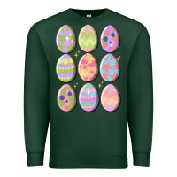 Sports Green vintage easter eggs Premium Sweatshirt - MaliasSmallBusiness