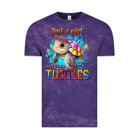 Cloud Purple just a girl who loves turtles Vintage Tee - texasbilliewilder