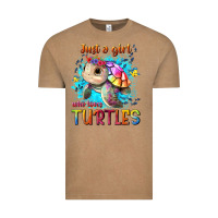 Vintage Coffee just a girl who loves turtles Vintage Tee - texasbilliewilder
