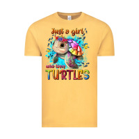 Vintage Mustard just a girl who loves turtles Vintage Tee - texasbilliewilder