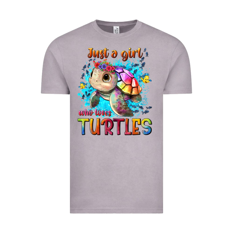 Just A Girl Who Loves Turtles Vintage Tee by texasbilliewilder | Teevron