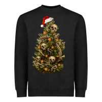 Black Skeleton merry christmas tree Heavyweight Sweatshirt - RanaPortraitStore