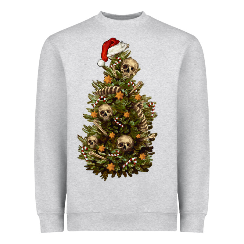 Skeleton Merry Christmas Tree Heavyweight Sweatshirt by RanaPortraitStore | Teevron