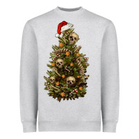 Heather Grey Skeleton merry christmas tree Heavyweight Sweatshirt - RanaPortraitStore