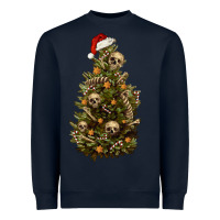 Navy Skeleton merry christmas tree Heavyweight Sweatshirt - RanaPortraitStore