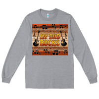 Heather Grey my dad rocks Long Sleeve Tee - HRA Design Shop