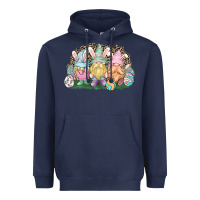 Navy Easter Day gnomes Heavyweight Hoodie - NancyCooperArtShop