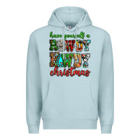 Blue Mist Have yourself a rowdy howdy Christmas Premium Hoodie - NancyCooperArtShop
