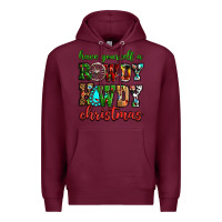 Burgundy Have yourself a rowdy howdy Christmas Premium Hoodie - NancyCooperArtShop