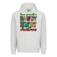 Dove Grey Have yourself a rowdy howdy Christmas Premium Hoodie - NancyCooperArtShop