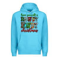 Ocean Blue Have yourself a rowdy howdy Christmas Premium Hoodie - NancyCooperArtShop