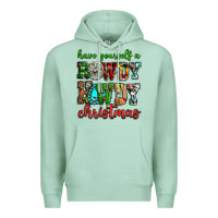 Seafoam Have yourself a rowdy howdy Christmas Premium Hoodie - NancyCooperArtShop