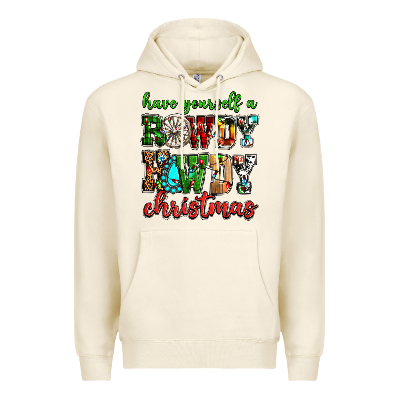 Have Yourself A Rowdy Howdy Christmas Premium Hoodie by NancyCooperArtShop | Teevron