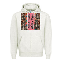 Oatmeal Heather life is better with a pittie Zipper Hoodie - JahusDesignShop