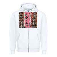 White life is better with a pittie Zipper Hoodie - JahusDesignShop