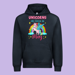 Unicorns Are Born In May Urban Hoodie Designed By Jasminsmagicworld