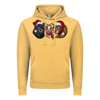 Vintage Mustard Christmas Cows Vintage Hoodie - RanaPortraitStore