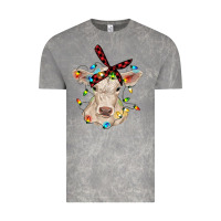 Cloud Rock charolais calf with christmas lights baby cow Vintage Tee - RanaPortraitStore