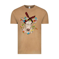 Vintage Camel charolais calf with christmas lights baby cow Vintage Tee - RanaPortraitStore